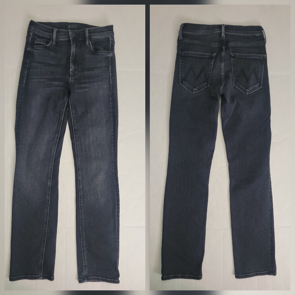 MOTHER The Mid Rise Dazzler Ankle Jeans SZ 26 Deep End Charcoal Gray Stretch